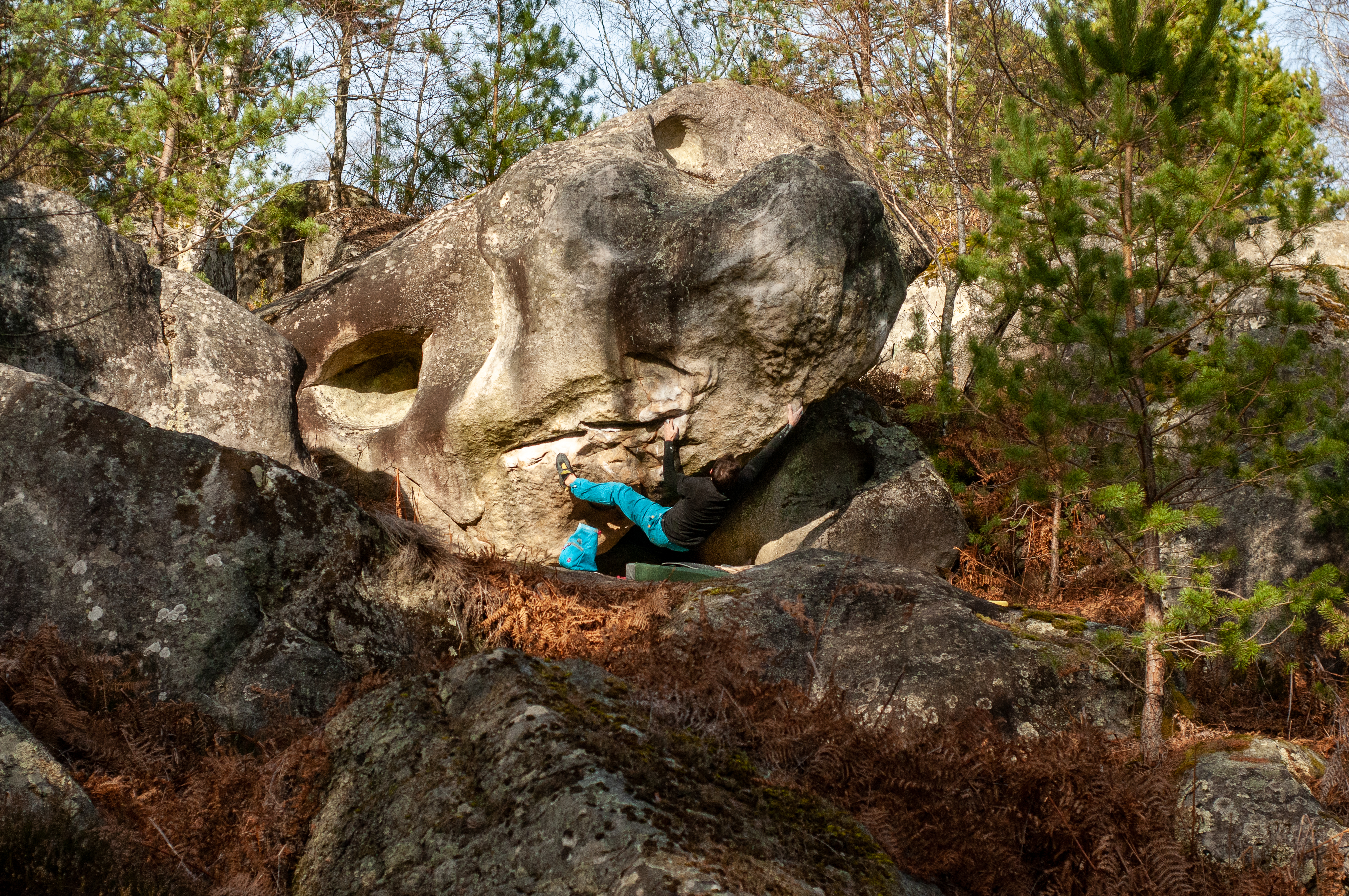 escalade au rempart fontainebleau